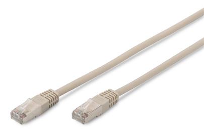 Digitus Propojovací kabel CAT 5e F-UTP, Cu, PVC AWG 26/7, délka 10 m, barva šedá