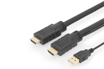 Digitus propojovací kabel s Aktivním zesílením HDMI High Speed Ethernet 15m Ultra HD 4K, HDMI 2.0