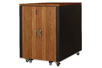 Digitus SOUNDproof Cabinet 1000x750x1130 mm, wooden surface walnut metal parts black RAL 9005