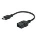 Digitus USB 2.0 adapter cable, OTG, type mini B - A, M/F, 0.2m, USB 2.0 conform, UL, bl