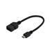 Digitus USB 2.0 adpter cable, OTG, type micro B - A, M/F, 0.2m, USB 2.0 conform, UL, bl