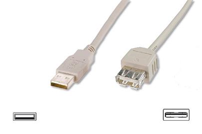 Digitus USB 2.0 extension cable, type A M/F, 1.8m, USB 2.0 conform, be