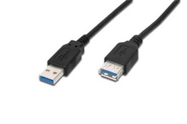 Digitus USB 3.0 prodlužovací kabel, typ A, M / F, 3,0 m, USB 3.0 ve shodě, UL, černý