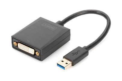 Digitus USB 3.0 to DVI Adapter Input USB, Output DVI Resolution up to 1080p