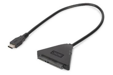 Digitus USB 3.1 Type C - SATA 3 adapter cable enables quick and easy access to your 2.5" SATA III SSDs/HDDs