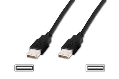 Digitus USB connection cable, type A M/M, 1.8m, USB 2.0 compatible, bl
