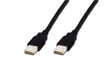 Digitus USB kabel A/samec na A/samec, 2x stíněný, černý, 1,8m