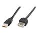 Digitus USB kabel prodlužovací A-A, 2xstíněný 1.8m, černý