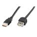 Digitus USB kabel prodlužovací A-A, 2xstíněný 3m, černý