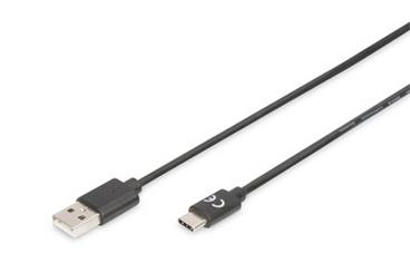 Digitus USB Type-C connection cable, type C to A M/M, 1.0m, 3A, 480MB, 2.0 Version