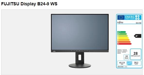 DISPLAY B24-9 WS, EU B Line 61cm(24')wide,Ultra Narrow Border IPS, LED, matt black DP,HDMI,VGA,USB, 5-in-1 stand