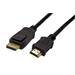 DisplayPort-HDMI kabel, DP(M) -> HDMI M, zlacené konektory, 1m