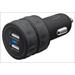 Dual Smartphone Car Charger - black