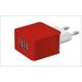 Dual Smartphone Wall Charger - red