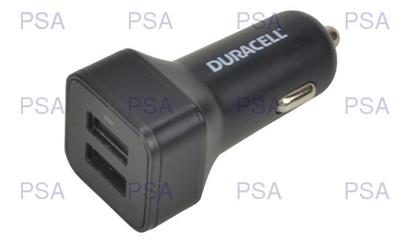 Duracell Dual USB Auto-nabíječka černá