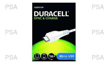 Duracell - napájecí a synchronizační kabel pro Micro USB zařízení 1m - bílý