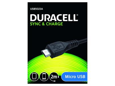 Duracell - napájecí a synchronizační kabel pro Micro USB zařízení 2m
