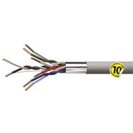 Emos FTP kabel CAT 5e PVC, drát, měď (Cu), AWG24, šedý, 305m, box