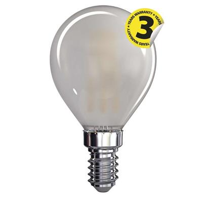 Emos LED žárovka MINI GLOBE, 4W/40W E14, WW teplá bílá, 465 lm, Filament matná A++
