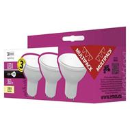 Emos LED žárovka MR16, 4.5W/32W GU10, WW teplá bílá, 350 lm, Classic, G, 3 PACK