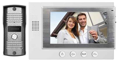 Emos videotelefon H2011, barevný 7" LCD + kamera s 1 tlačítkem, bílý