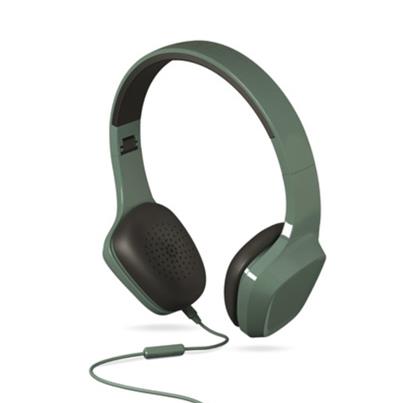 ENERGY Headphones 1 Green Mic, stylová sluchátka, audio jack 3,5mm, 93 ±3 dB