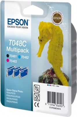 EPSON cartridge T048C (black/cyan/magenta) multipack (mořskýkoník)