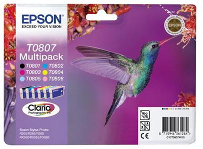 EPSON cartridge T0807 (6color) multipack (kolibřík)