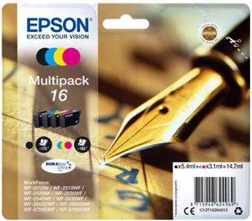 EPSON cartridge T1626 (black/cyan/magenta/yellow) multipack (pero)