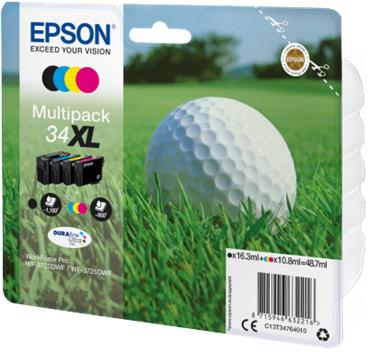 EPSON cartridge T3476 (black/cyan/magenta/yellow) multipack (golfový míček) XL
