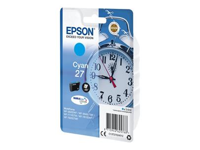 Epson Ink/27 Alarm Clock 3.6ml CY SEC, Ink/27 Alarm Clock 3.6ml CY SEC