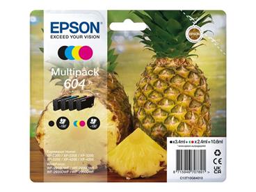 EPSON ink bar Multipack "Ananas" 4-colours 604 Ink, ČB 150, BAR 130 stran