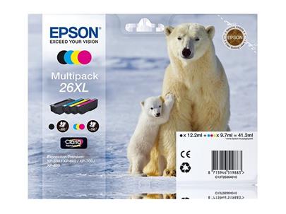 EPSON ink Multipack 4-colours 26XL Claria Premium Ink blistr