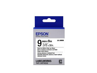 Epson Label Cartridge LK-3WBW, Black/white 9mm