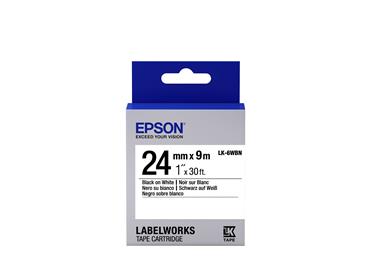 Epson Label Cartridge LK-6WBN, Black/white 24mm