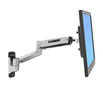 ERGOTRON LX Sit-Stand Wall Mount LCD Arm, Polished - flexibilní nástěnný držák pro minitory max. 43"