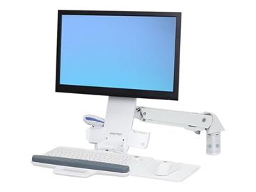 ERGOTRON StyleView® Sit-Stand Combo Arm (white),nástěnný držák do lišty LCD, klávesnice+ myš,sklopný, bílá