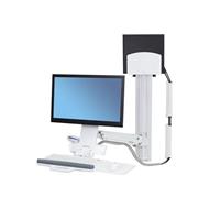 ERGOTRON StyleView® Sit-Stand Combo System (white) s prac. plochou, držák LCD, klávesnice+ myš