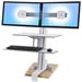 ERGOTRON WorkFit-S, Dual Monitor with Worksurface+ (bílý),stolní držák pro dva monitory , kláv.+myš.,okl. plocha