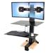 ERGOTRON WorkFit-S, Dual Sit-Stand, nastavitelný stolní držák pro 2 monitory,kláv.+myš.+odkl. plocha