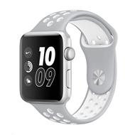 eses Silikonový řemínek 38mm/40mm S/M/L stříbrný/bílý pro Apple Watch