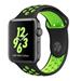 eses Silikonový řemínek 42mm/44mm S/M/L černý/zelený pro Apple Watch