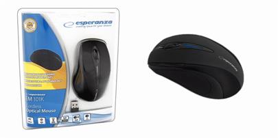 Esperanza EM101K ANTARES bezdrátová optická myš, 800 DPI, 2.4GHz, USB, černá