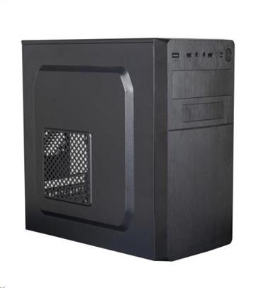 EUROCASE skříň MC X204 black, micro tower, 2x USB 2.0, bez zdroje