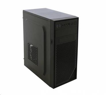 EUROCASE skříň ML X404 black, 2x USB, 2x audio, bez zdroje
