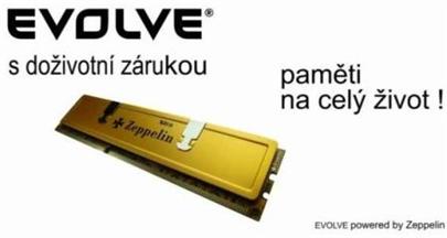EVOLVEO by Zeppelin DDR 2GB 400MHz (KIT 2x1GB) EVOLVEO GOLD (s chladičem, box), CL3 - testováno pro DualChannel (doživotní záruka
