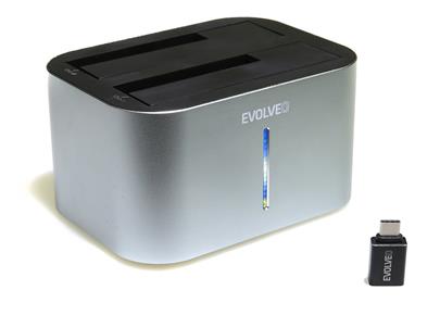 EVOLVEO Dion 2_10Gb/s, HDD dokovací stanice, USB 3.1 A + adapter USB A/USB C