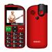 EVOLVEO EasyPhone FL, mobilní telefon pro seniory s nabíjecím stojánkem, červená