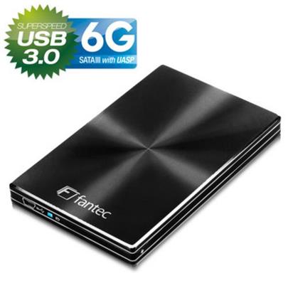 FANTEC DB-229U3-6G black externí hliníkový box pro 2.5" SATA HDD, SATA III 6G+UASP, USB 3.0, černý