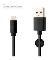 Fixed datový a nabíjecí kabel, USB-A -> Lightning (MFI), 20 W, délka 2 m, černá